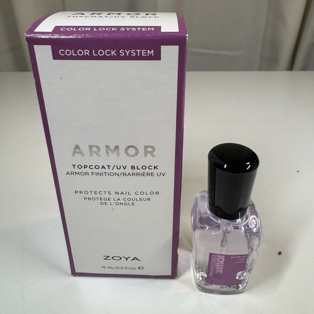 Zoya Armor Topcoat UV Block 15mL Color Lock Nail Polish Sealer New Made in USA